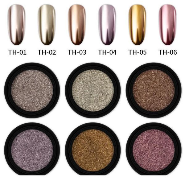 

1 box metallic metal effect solid nail art glitter powder chrome mirror pigment for nails decorations accessories diy jllihx, Silver;gold