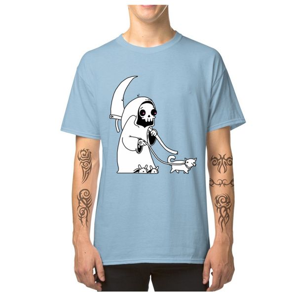 

good morning death novelty halloween skull grim reaper god cat short sleeve summer tees sport hooded sweatshirt hoodie t shirt