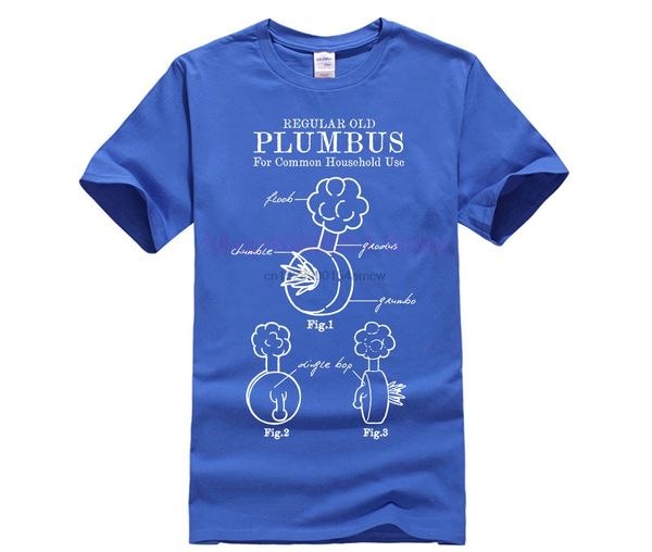

casual plumbus blueprint crewneck rick morty short sleeve 100% cotton round collar hoodie designers t shirts sweatshirt