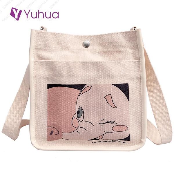 

yuhua 2020 new fashion woman handbags, casual korean version bag, simple chain shoulder bag, trend canvas women messenger bags