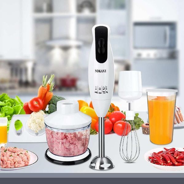 

5 in 1 600w electric blenders stick whisk juicer mixer portable handheld vegetable meat grinder chopper stainless steel+abs1