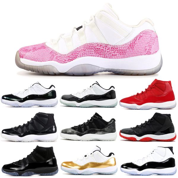 

11 men basketball shoes 11s snakeskin cap and gown concord orange trance bred women mens trainer sports sneakers 5.5-13, White;red