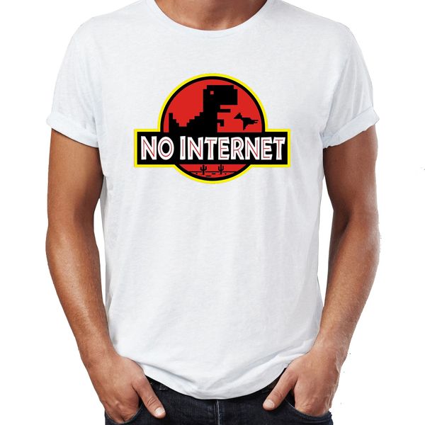 

men's t shirt no internet chrome dinosaur funny awesome artwork drawing printed tee sport hooded sweatshirt hoodie
