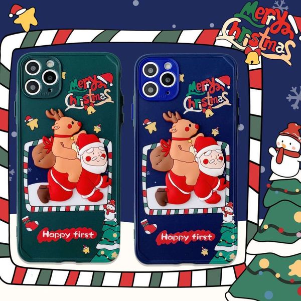 

bgrfchao brand color key lens package patch for 12promax mobile phone case santa claus protective caseswza