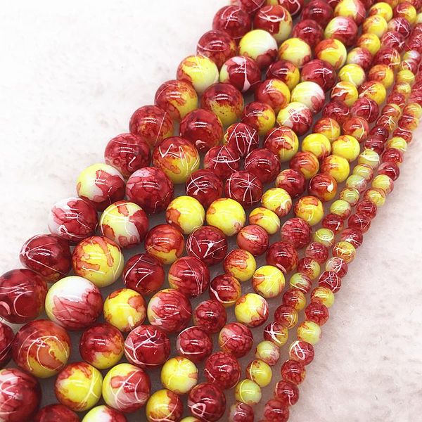 

wholesale 4/6/8/10mm double colored glass beads loose spacer beads painted charm for jewellery making diy bracelet&necklace wmttnu comb2010