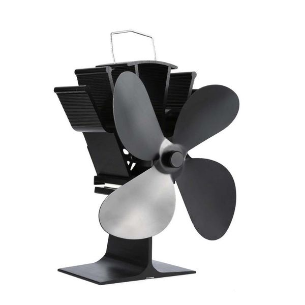 

4 blades heat powered stove fan home silent heat powered stove fan ultra quiet self-powered wood fireplace cooling