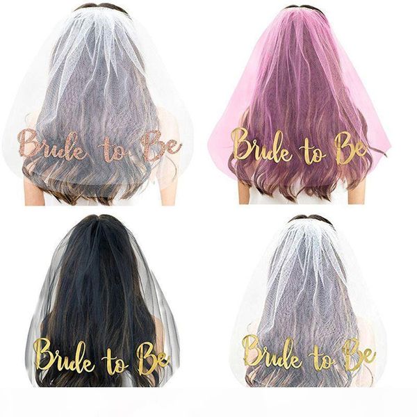

bachelorette party gold bride to be veil bridal shower supplies engagement decor