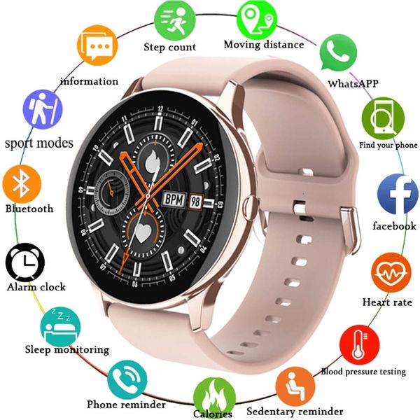 

for men women, smart sports watch with heart rate control, waterproof and touch screen, 2021