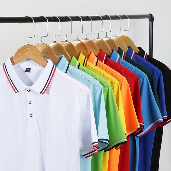 

advertising summer fashion trend work short sleeve polo shirt, White;black