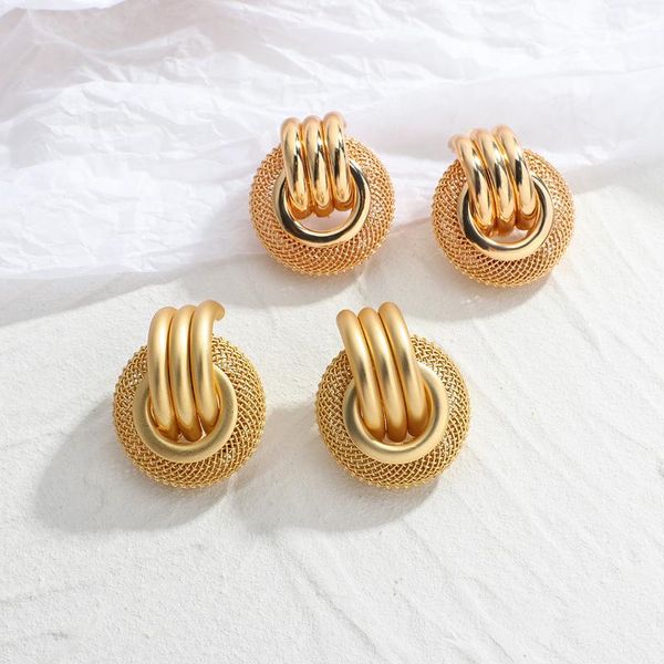 

flashbuy new trendy metal geometric drop earrings statement gold color earrings fashion jewelry gift, Silver