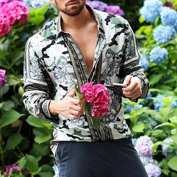 

fashion casual men's long-sleeved shirt spring and autumn new s-2xl printing newspaper slim shirt personality youth popular, White;black