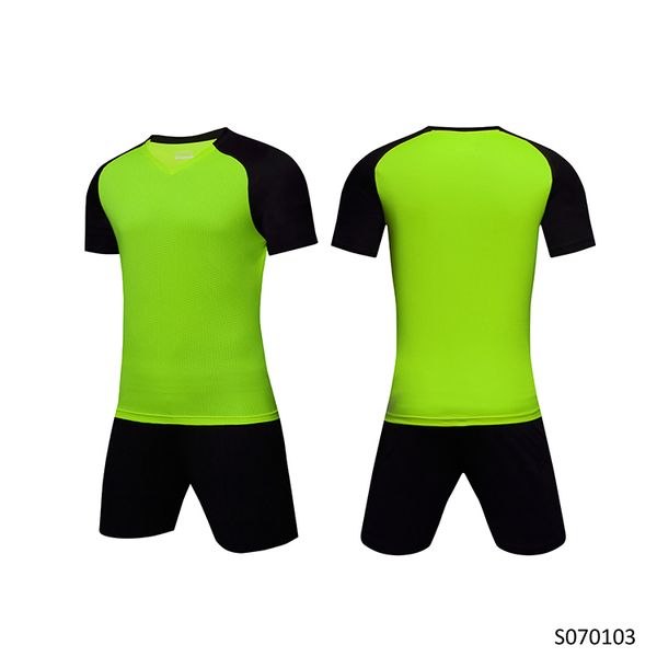 

men soccer jersey short sleeve soccer shirts football uniforms shirt+shorts --s070103-6, Black;yellow