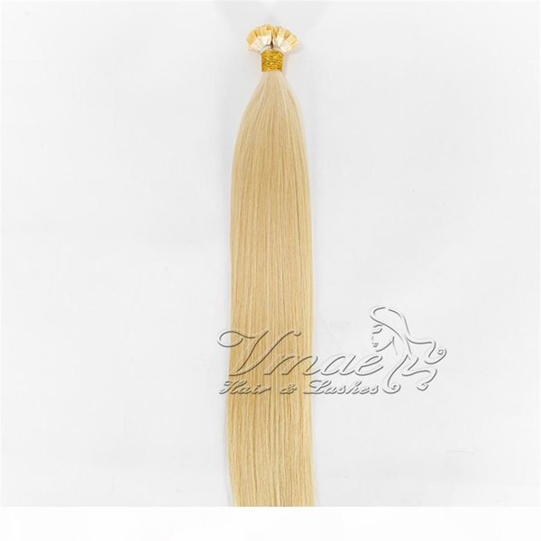 

pre bonded keratin pure color 613 black brown fusion 1g strand brazilian double drawn straight virgin flat tip human hair extensions