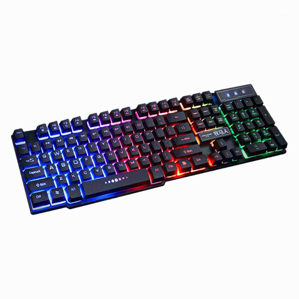 

keyboards gamer keyboard gaming mechanical feel rainbow backlight 104keys ergonomics for office 2021 1