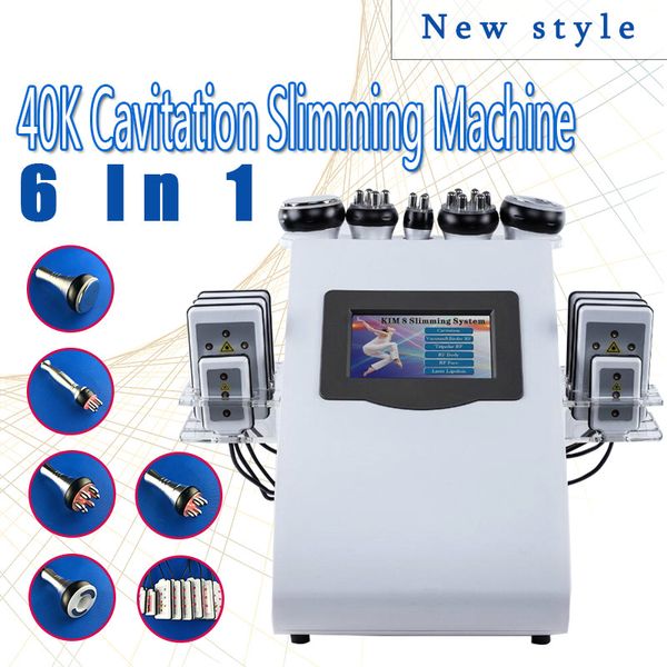 

stock in usa new arrival 40k ultrasonic liposuction cavitation 8 pads laser vacuum rf skin care salon spa beauty equipment slimming maohine