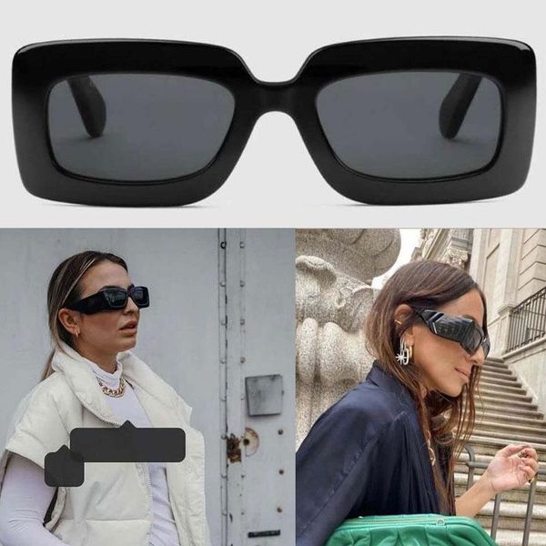 

2021ss new womens thick sheet sunglasses female designer sunglasses square plate frame legs simple fashion style uv400 sun glasses 0811, White;black