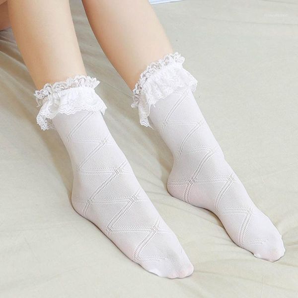 

socks & hosiery women lace-up lolita japan student thin female ventilation summer fashion korean style young girl casual1, Black;white