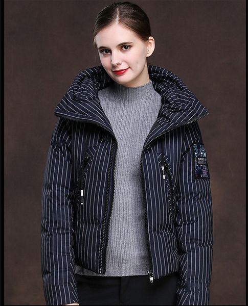 

2021 new women of white duck down short with hood parka quilted warm winter jacket mujer wxf421 3ykg, Black