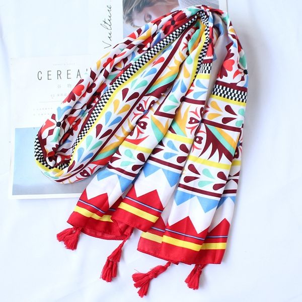 

women cotton scarf bright color stylish large hijab long shawl floral sarong beach scarves for women [3071] y200103, Blue;gray