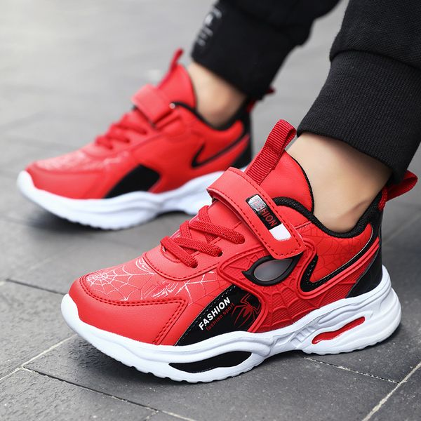 

children's sports for breathable sneakers boys lightweight soft bottom running kids shoes tenis infantil, Black