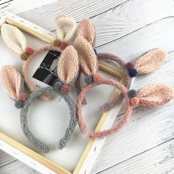 

hair accessories cute ear hat pompon girl kids funny headband hairband hoop for birthday carnival cosplay party headdress1, Slivery;white