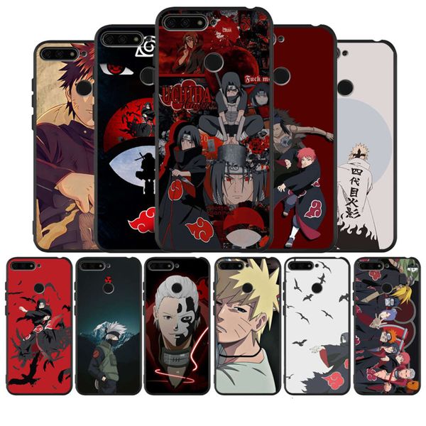 

naruto animated mobile case, black tpu soft shell, honor 8x 8 mate 9 10 20 30 pro lite