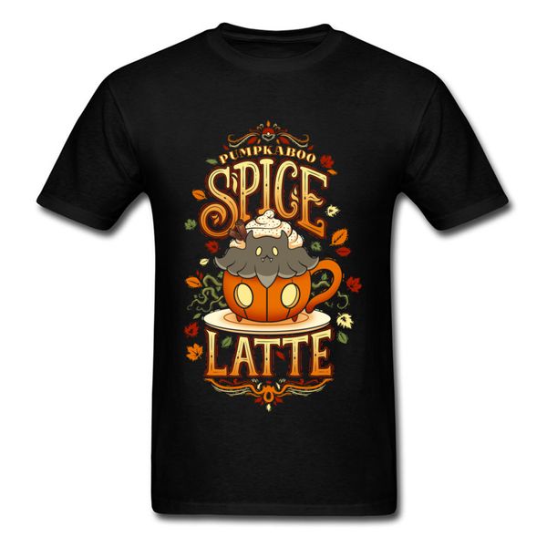 

sport halloween day pumpkin men's tshirt spooky spice latte horror t shirt for student youth man college friend tee shirt gift