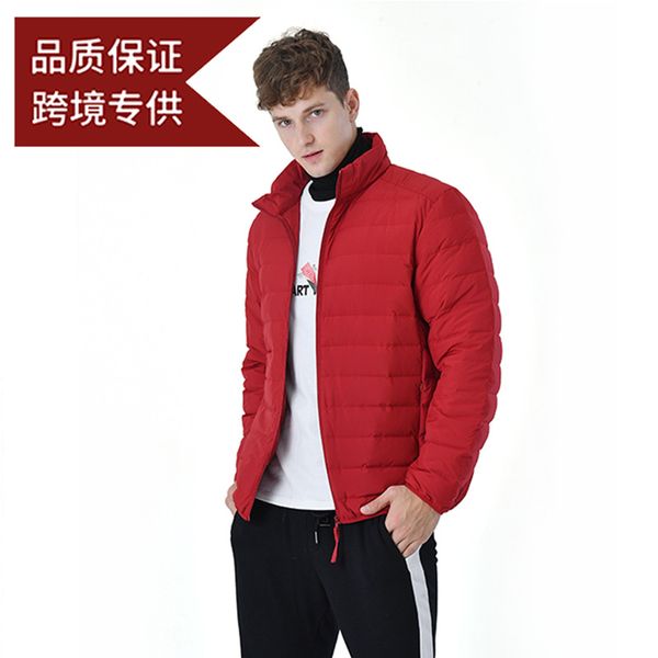 

приграничный исключительно для 2020 белой утки вниз одной плетеных облегченной куртки мужского стоячего воротника коротких рыхлые большого р, Black