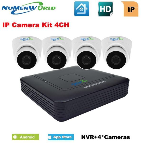 

wireless camera kits 4ch nvr kit ip 4 channel network video recorder with 4pcs 720p dome home surveillance system1