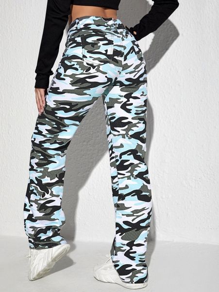 

camo boyfriend fit jeans o1bm#, Blue