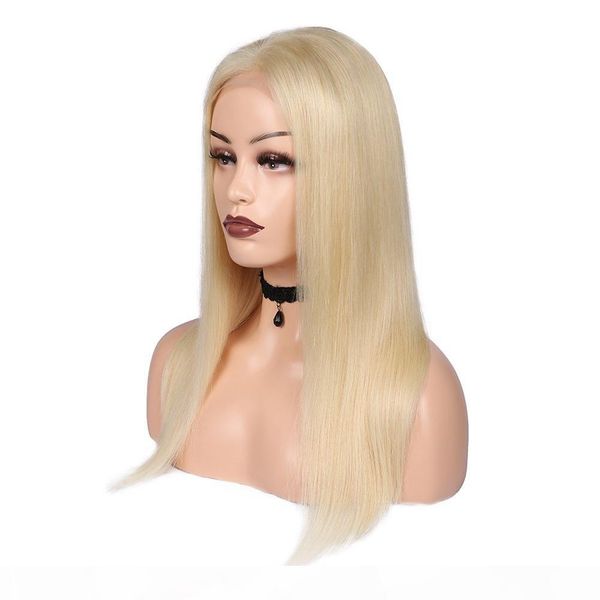 

human hair lace closure wigs 4x4 613 straight wigs pre plucked natural hairline baby hair brazilian malaysian india hair tiffanyhair remy, Black;brown