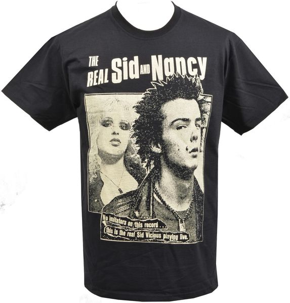 

mans black t-shirt the real sid and nancy english punk rock 1977 s-5xl sport hooded sweatshirt hoodie