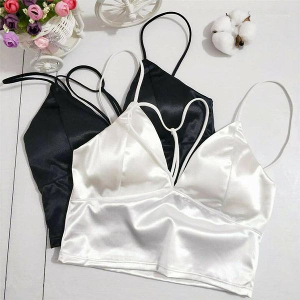 

camisoles & tanks fashion women lingerie crop casual strap vest tank wrap chest underwear padded bra party club bustier1, Black;white