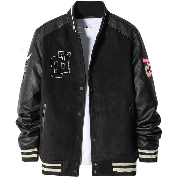 

wholesale custom wool body leather sleeves bomber letter man varsity jacket