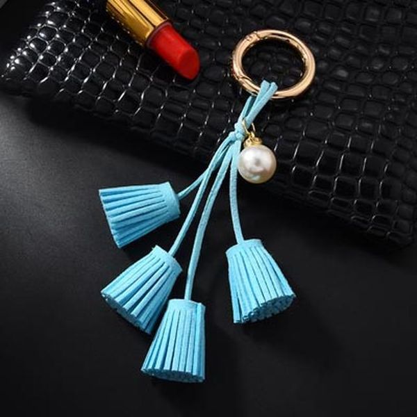 

new personalized gold leather tassel key chain women bag charm key ring valentines day gift women keychain jewelry eh312 h jllmrp, Silver