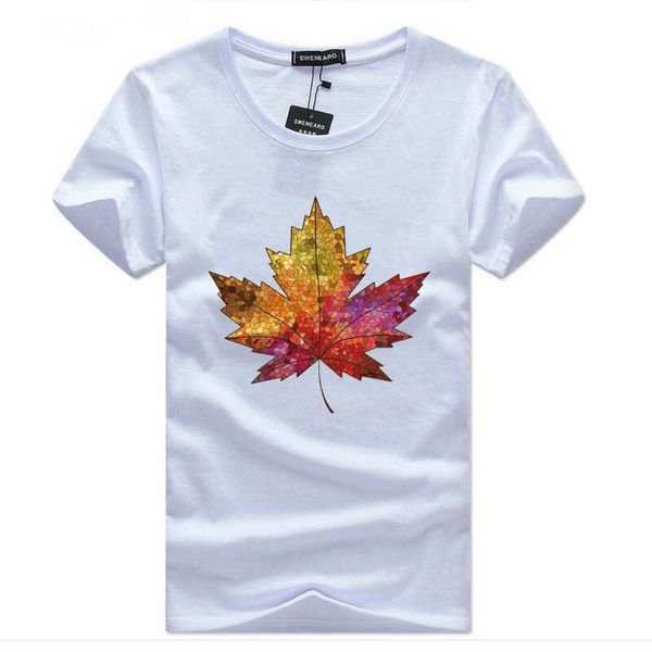 

swenearo 2020 summer casual o-neck short-sleeved t-shirts men's starry sky colorful leaf print t-shirt hip-hop brand t-shirt men