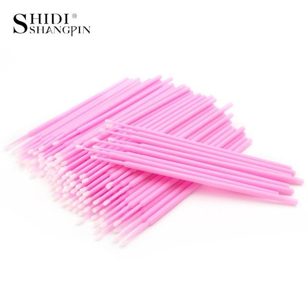 

shidishangpin 100 pcs disposable make up eyelashes mini individual lashes applicators mascara brush lash extensions cotton swab bbywbm