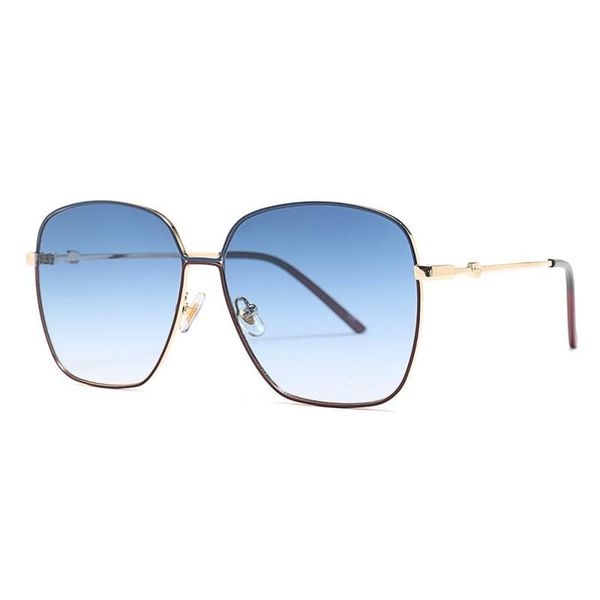 

sunglasses 2021 blue square men women fashion metal frame gradient shades for rectangle glasses gafas del sol g25039, White;black