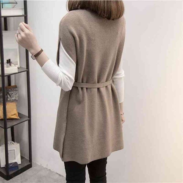 

spring autumn winter sleeveless knitted sweater women vest slim waist belt vest for women ladies pullovers female outerwear, White;black