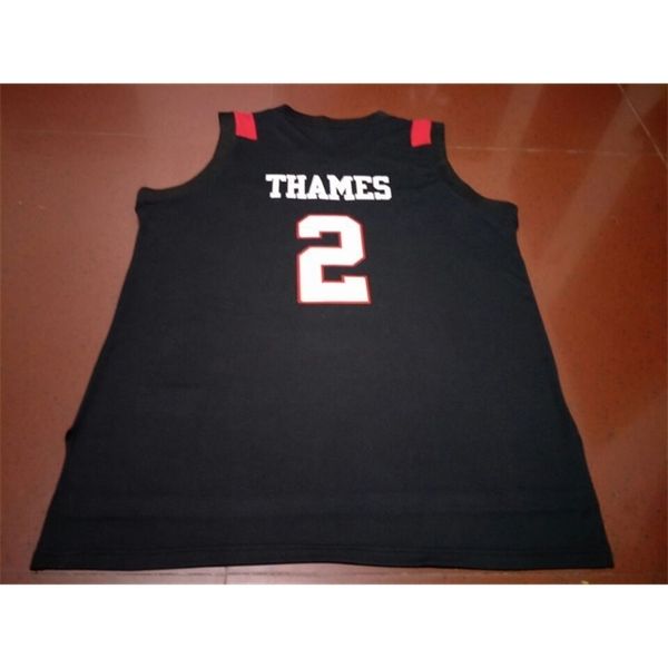 

custom 604 youth women vintage #2 san diego state xavier thames basketball jersey size s-4xl or custom any name or number jersey, Black