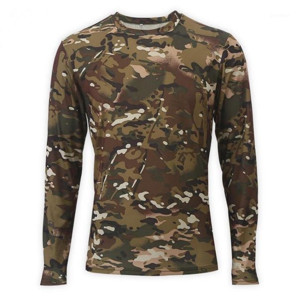 

camouflage hiking t-shirt quick dry breathable tights tactic t-shirt mens compression t shirt fitness summer bodybulding1, Gray;blue