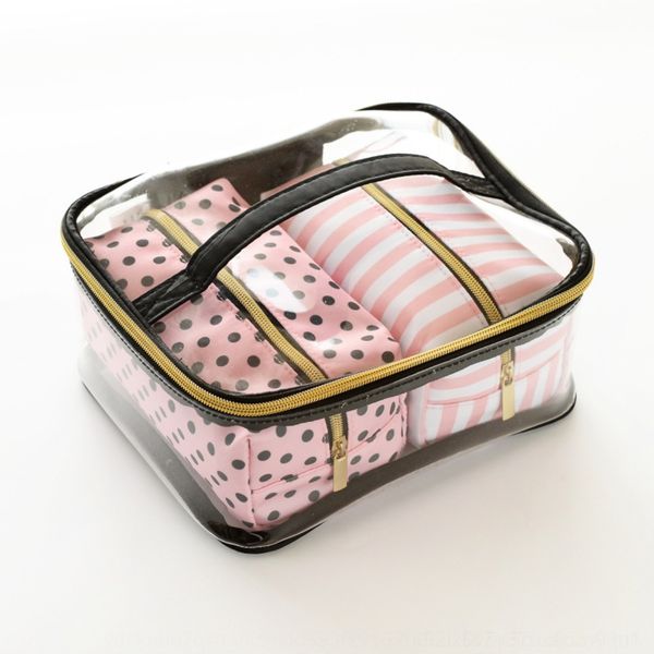 

owsxf new four-piece portable pvc storage cosmetic four-piece portable multi-functional wash tnrqi travel storage bag bag