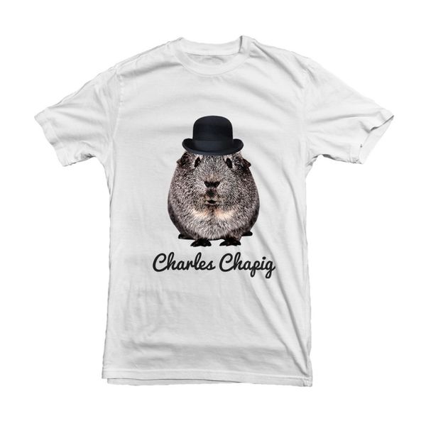 

charles chapig guinea pig 100 % cotton t shirt for men design harajuku funny tee shirts sport hooded sweatshirt hoodie