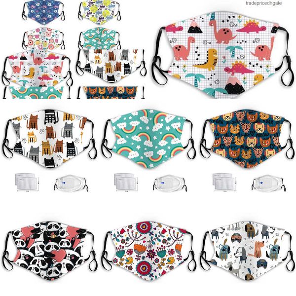 

dust anti-fog face masks kids cartoon pm2.5 haze protection washable hanging ear type baby x3o3 bdba
