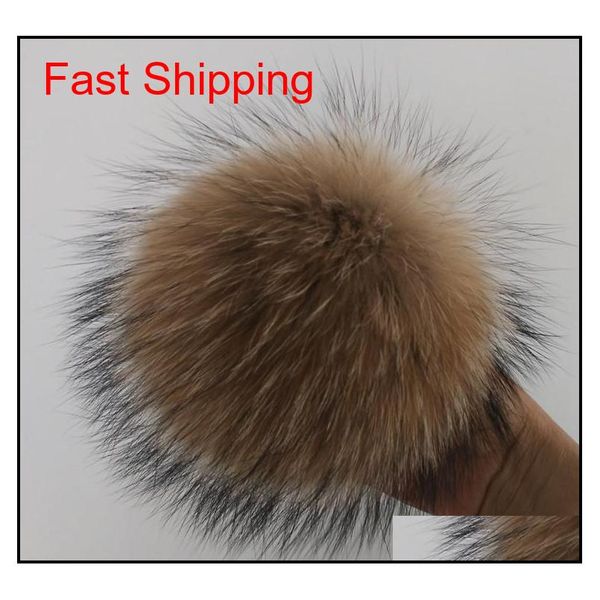 

15cm diy genuine real raccoon fur pompom fur pom poms for women kids beanie hats big size natural ball fo qylgpq bdehome, Silver
