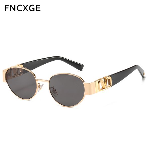 

2020 new round women sunglasses oval glasses small men retro vintage metal frame fashion ladies man uv400 eyewear 2185, White;black