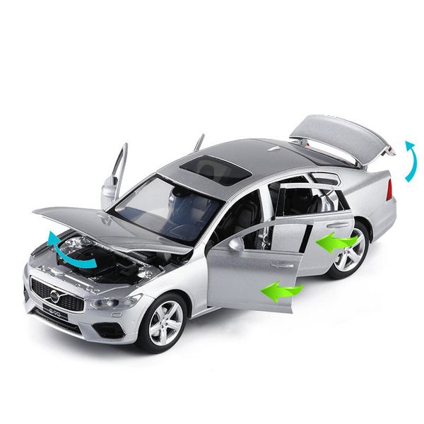 

exquisite gift 1:32 volvo s90 alloy model,simulation die-cast sound and light pull back car model,children's toys,ing
