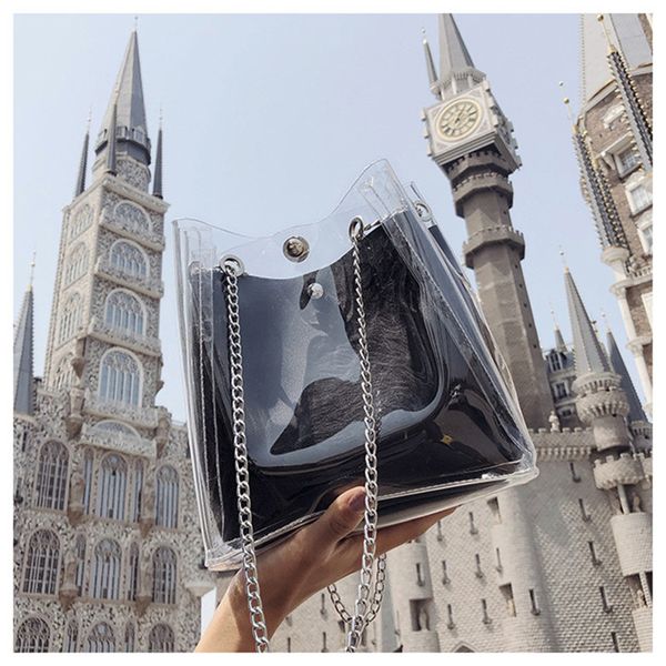 

2020 pvc brand handbag woman's bags bag bag's jelly new luxury clear designer fashion shoulder tote bucket for women fashion trans