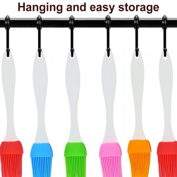 

1pc sile basting brush clear handle heat resistant pastry pancake bbq oil brush butter bak jllnul