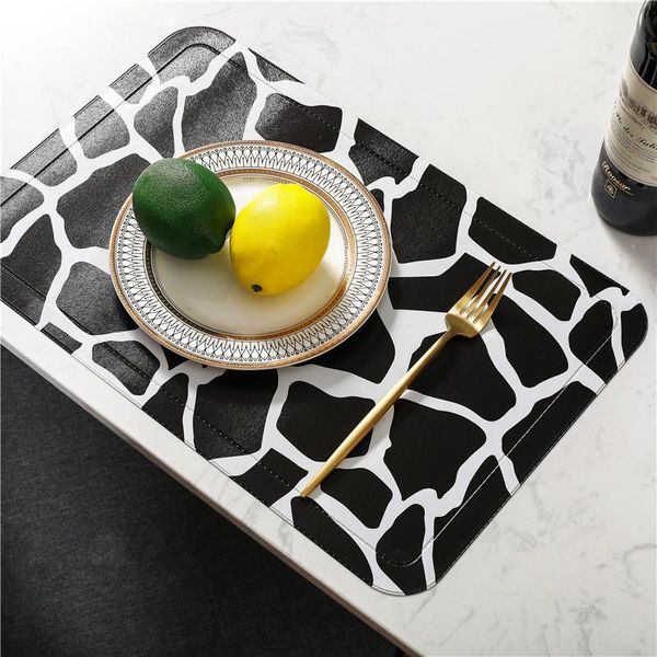 

водонепроницаемый таблица матс placemat oil non скольжению колодки обеденный стол мат кружка кофе плита чашки coaster кухни украшение bbyffg